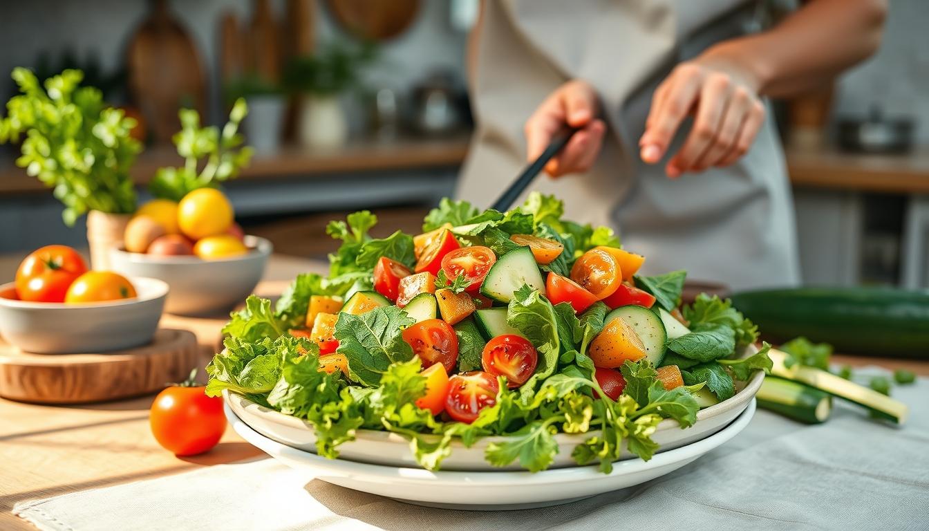Home cook preparing ingredients in the kitchen